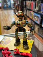 Fugitoid with File Card  (Vintage TMNT Ninja Turtles, Playmates) COMPLETE - Bitz & Buttons
