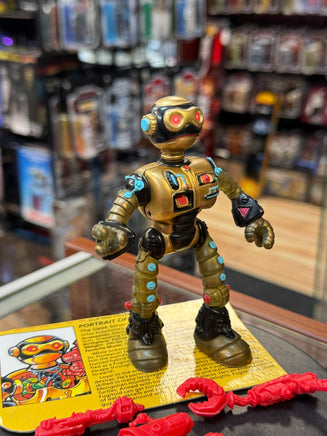 Fugitoid with File Card  (Vintage TMNT Ninja Turtles, Playmates) COMPLETE - Bitz & Buttons