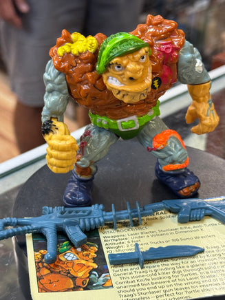 General Traag with File Card  (Vintage TMNT Ninja Turtles, Playmates) COMPLETE - Bitz & Buttons