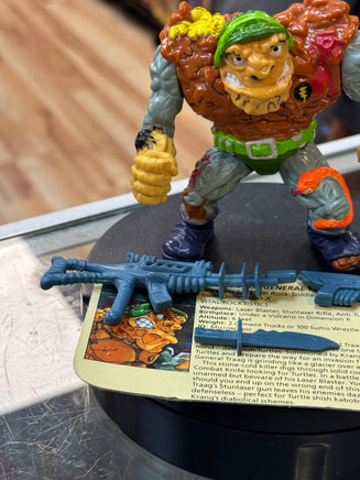 General Traag with File Card  (Vintage TMNT Ninja Turtles, Playmates) COMPLETE - Bitz & Buttons