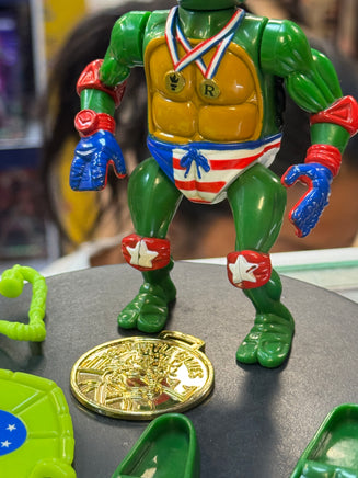 Olympic Swimmer Raphael  (Vintage TMNT Ninja Turtles, Playmates) COMPLETE - Bitz & Buttons