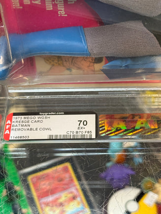 Removable Cowl Kresge Batman 1972 (Vintage Mego WGSH, DC Comics) **AFA Graded 75** - Bitz & Buttons