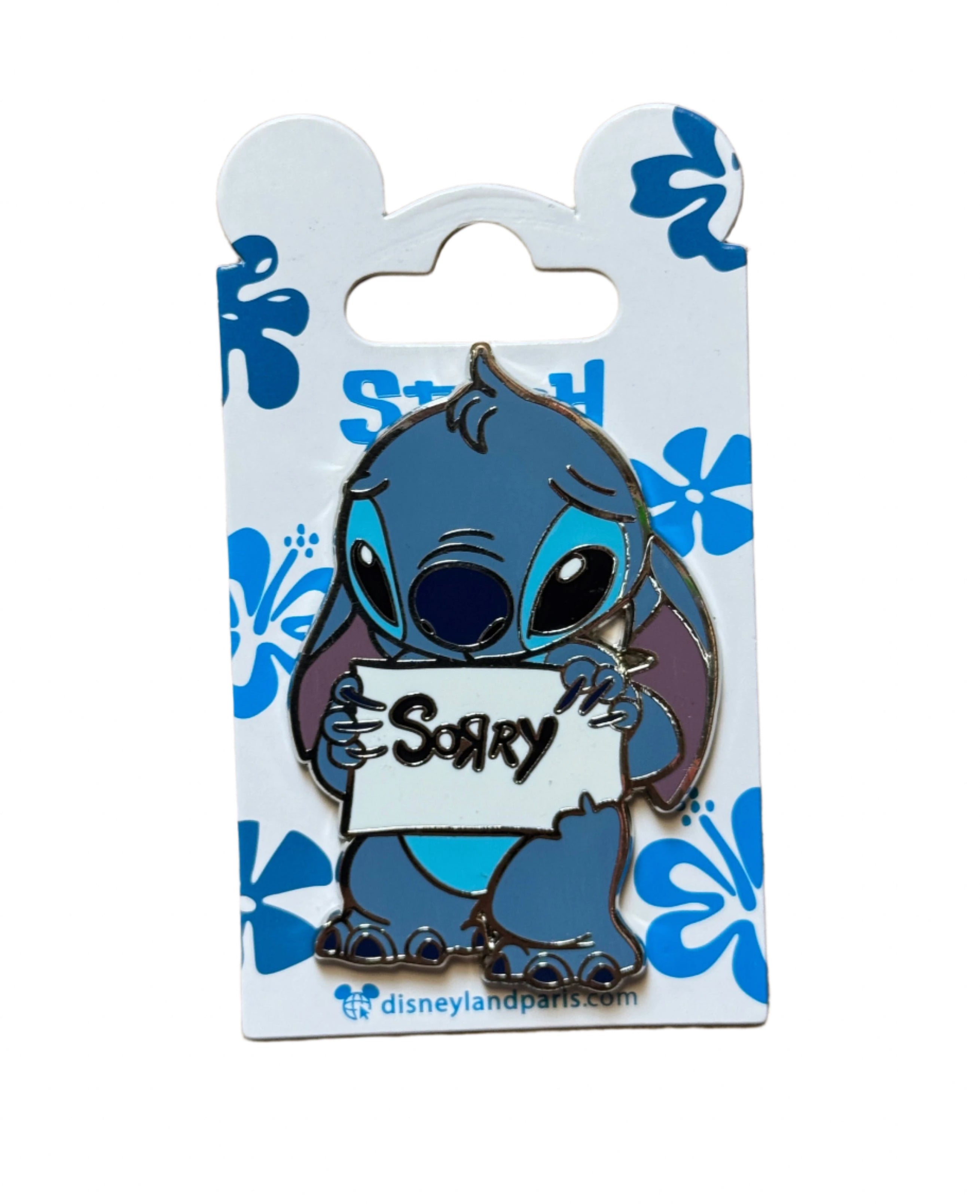 Stitch W/ Sorry Sign (Walt Disney World, Pin Traders)| Bitz & Buttons