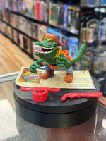 Leatherhead with File Card (Vintage TMNT Ninja Turtles, Playmates) COMPLETE - Bitz & Buttons