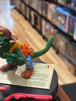 Leatherhead with File Card (Vintage TMNT Ninja Turtles, Playmates) COMPLETE - Bitz & Buttons