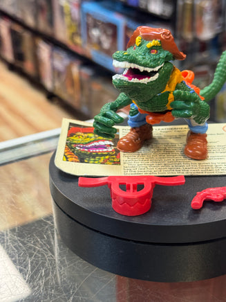 Leatherhead with File Card (Vintage TMNT Ninja Turtles, Playmates) COMPLETE - Bitz & Buttons