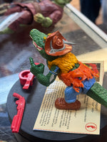 Leatherhead with File Card (Vintage TMNT Ninja Turtles, Playmates) COMPLETE - Bitz & Buttons