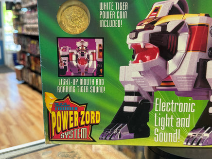 White Tigerzord with White Ranger (Vintage MMPR Power Rangers, Bandai) NEW - Bitz & Buttons