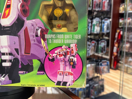 White Tigerzord with White Ranger (Vintage MMPR Power Rangers, Bandai) NEW - Bitz & Buttons