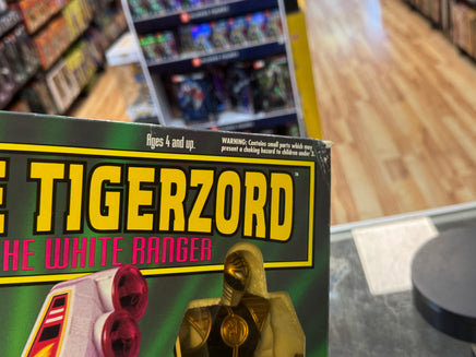 White Tigerzord with White Ranger (Vintage MMPR Power Rangers, Bandai) NEW - Bitz & Buttons