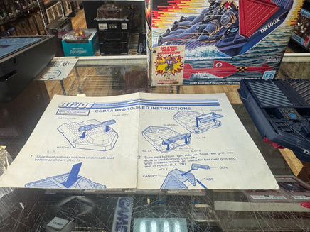 Cobra Hydro Sled with Box (Vintage GI Joe, Hasbro) **COMPLETE** - Bitz & Buttons
