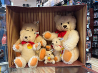 Tan Stuffed Bear Family with Box & Tags LE 26/203 (Vintage Steiff, German) - Bitz & Buttons