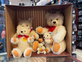 Tan Stuffed Bear Family with Box & Tags LE 26/203 (Vintage Steiff, German) - Bitz & Buttons