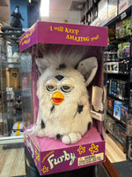 Spotted Dalmation Grey Eyes Furby 8616 (Vintage Furby, Tiger Electronics) SEALED