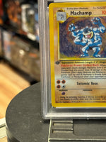 Machamp Holo 8/102 1st Edition (Wizard, Pokemon 1999) ** PSA Graded 7 **