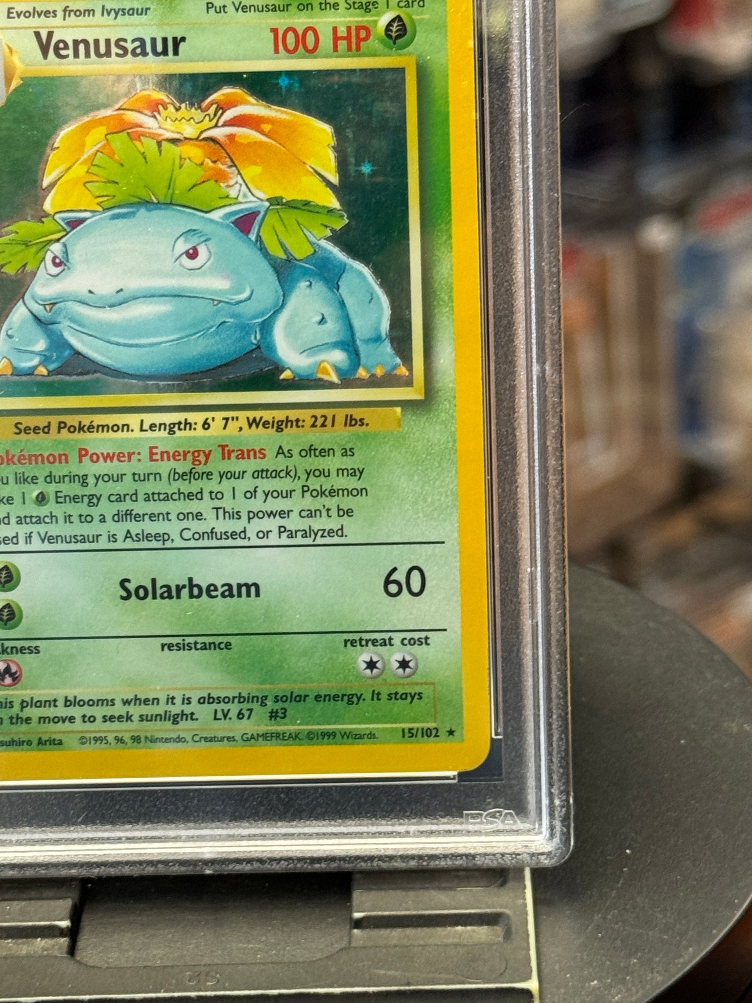 Venusaur Holo 15/102 (Wizard, Pokemon 1999) ** PSA Graded 4 **| Bitz & Buttons Venusaur Holo 15/102 (Wizard, Pokemon 1999) ** PSA Graded 4 **| Bitz & Buttons