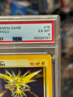 Zapdos Holo 16/102 (Wizard, Pokemon 1999) ** PSA Graded 6 **