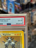 Magneton Holo 9/102 (Wizard, Pokemon 1999) ** PSA Graded 6 **