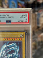 SDK-001 Blue Eyes White Dragon 2002 (Kazuki, Yu Gi Oh) ** PSA Graded 8 **