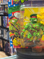 Green Beret Raphael 8800 (Vintage TMNT Ninja Turtles, Playtmates) SEALED