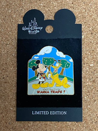 Wanna Trade Mickey & Pluto (Disney, Pin Traders) - Bitz & Buttons