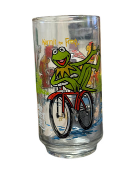 Kermit the Frog on Bike Muppets (Vintage Happy Meal Glasses, McDonalds)