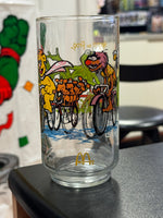 Kermit the Frog on Bike Muppets (Vintage Happy Meal Glasses, McDonalds)