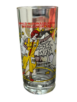 Ronald McDonald Saves Falling Star (Vintage Happy Meal Glasses, McDonalds)