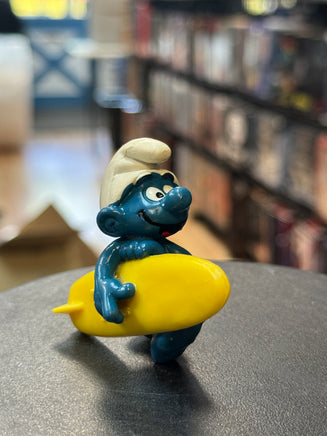 Long Board Surfer Smurf (Vintage PEYO, Schleich) - Bitz & Buttons