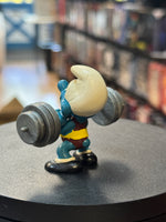 Weightlifting Super Smurf (Vintage PEYO, Schleich) - Bitz & Buttons