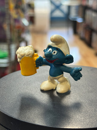 Beer Mug Smurf (Vintage PEYO, Schleich) - Bitz & Buttons