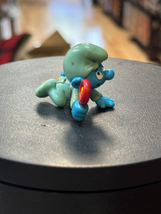 Baby Smurf with Rattle (Vintage PEYO, Schleich) - Bitz & Buttons