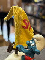 Wind Surfer Super Smurf (Vintage PEYO, Schleich) - Bitz & Buttons
