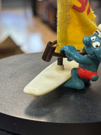 Wind Surfer Super Smurf (Vintage PEYO, Schleich) - Bitz & Buttons