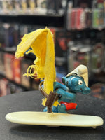 Wind Surfer Super Smurf (Vintage PEYO, Schleich) - Bitz & Buttons