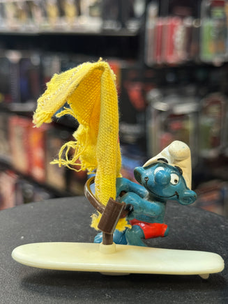 Wind Surfer Super Smurf (Vintage PEYO, Schleich) - Bitz & Buttons