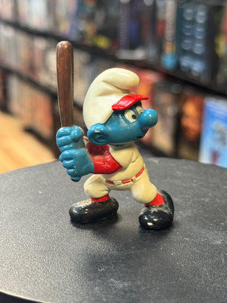 Baseball Batter Smurf (PEYO, Schleich) - Bitz & Buttons