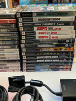 PS2 Ethernet Bundle with 30+ Games Lot(Sony Playstation, Video Game) Tested Working