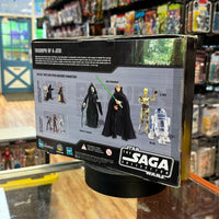 Luke Skywalker, Palpatine, R2-D2 und C-3PO 6840 (Star Wars Saga Collection, Hasbro) VERSIEGELT 