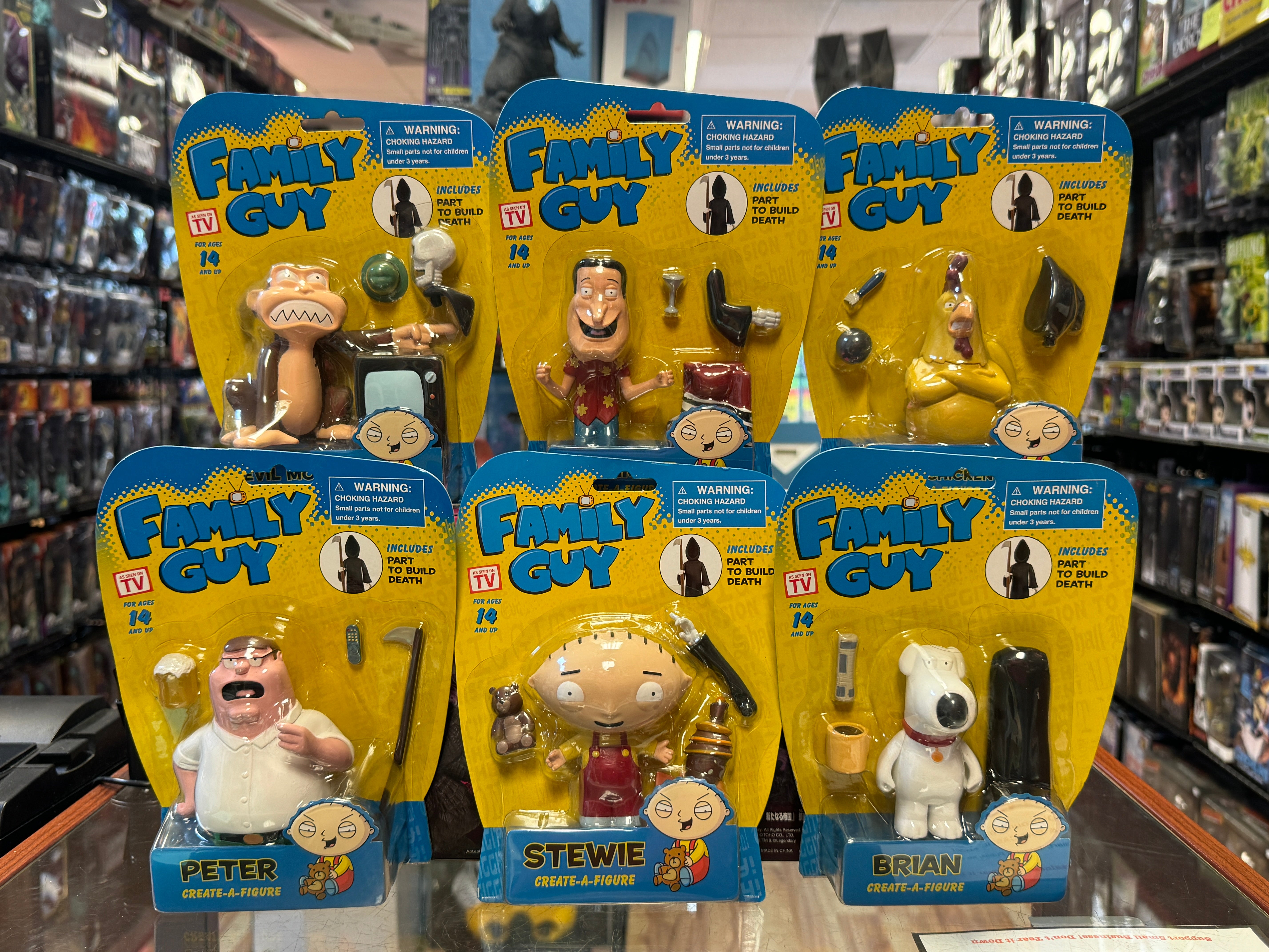Stewie & Peter Create A Figure Death Lot of 6 (Family Guy, 20th Centur|  Bitz & Buttons
