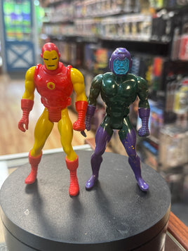 Krang & Iron Man 3.75 Figure Bundle (Vintage Secret Powers, Mattel) LOOSE