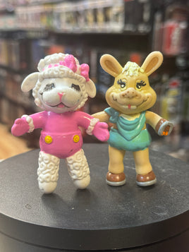 Lamb Chop & Baby Charlie Horse PVC (Vintage Lamb Chop, Benders) LOOSE - Bitz & Buttons