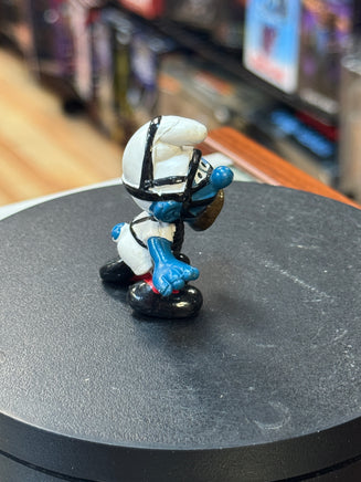 Baseball Catcher Smurf (Vintage PEYO, Schleich) - Bitz & Buttons