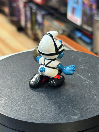 Baseball Catcher Smurf (Vintage PEYO, Schleich) - Bitz & Buttons
