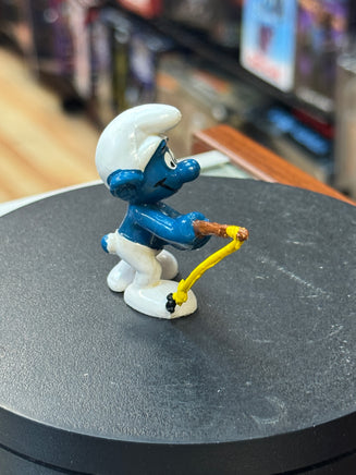 Fishing Smurf (Vintage PEYO, Schleich) - Bitz & Buttons