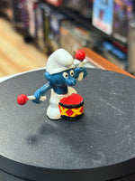 Drummer Smurf (Vintage PEYO, Schleich) - Bitz & Buttons