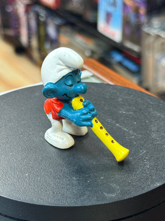 Flute Smurf (Vintage PEYO, Schleich) - Bitz & Buttons