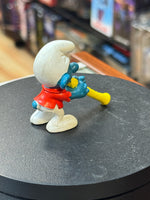 Flute Smurf (Vintage PEYO, Schleich) - Bitz & Buttons