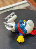 Ice Skating Smurf (Vintage PEYO, Schleich) - Bitz & Buttons