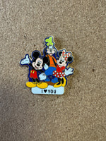 I Love You Mickey Minnie Goofy (Disney, Pin Traders) - Bitz & Buttons